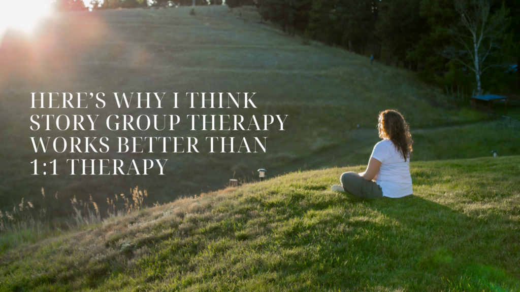 Blog Featured Image of Kim sitting in grass with text overlay